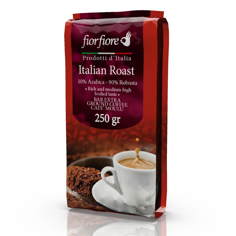 Fiorfiore Ground Coffee Italian Roast, 8.8 oz