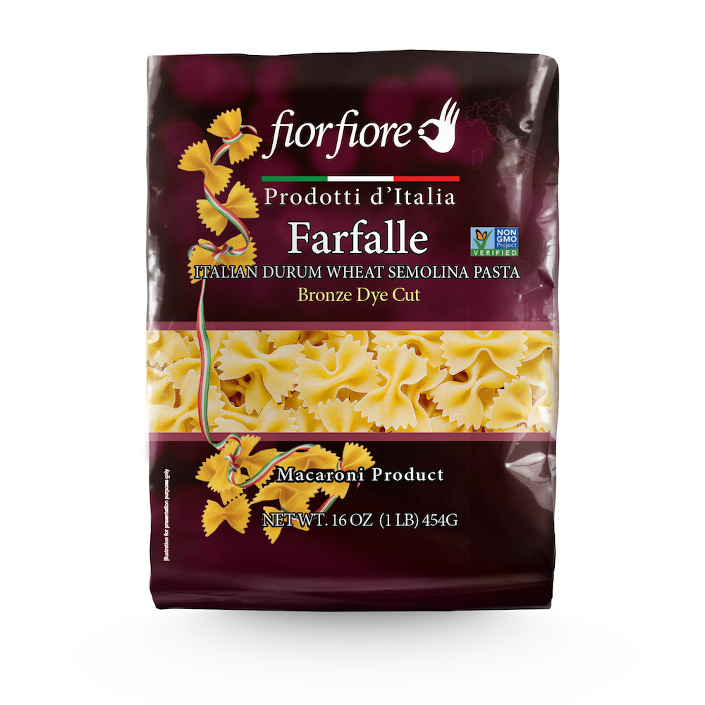 Fiorfiore Farfalle Pasta bronze die 13% proteins 1 lb