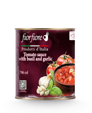 Fiorfiore Diced Tomatoes with garlic and basil 28 oz