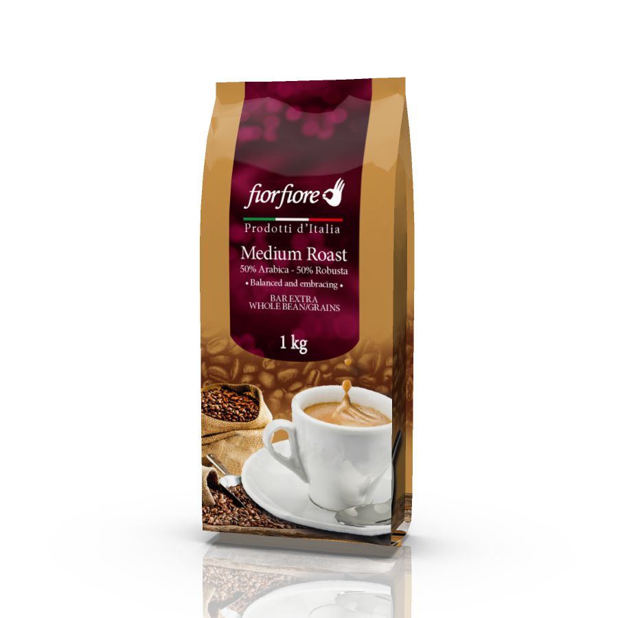 Fiorfiore Coffee Beans Medium Roast, 2.2 lbs