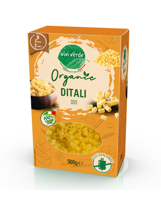 Organic Corn Ditalini Rigati gluten free 500 g (17,637 oz)