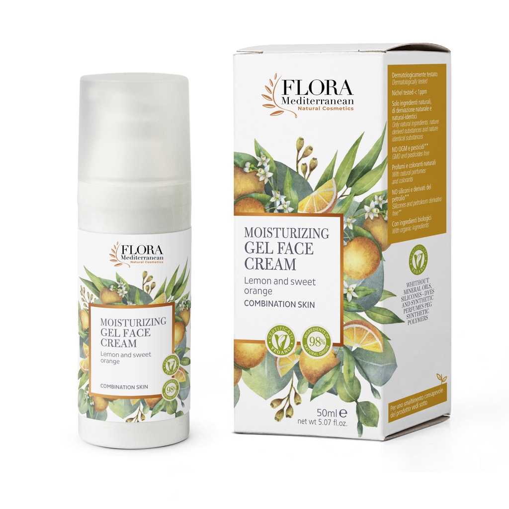 Rebalancing and moisturizing face cream with lemon and sweet orange 50 ml