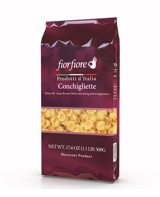 Conchigliette Pasta bronze dyed 500 g (17.5 OZ)