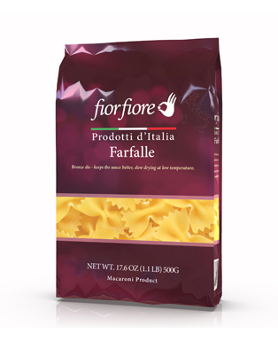 Farfalle Pasta bronze dyed 500 g (17.5 OZ)