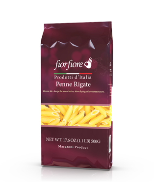 Penne rigate Pasta bronze dyed 500 g (17.5 OZ)