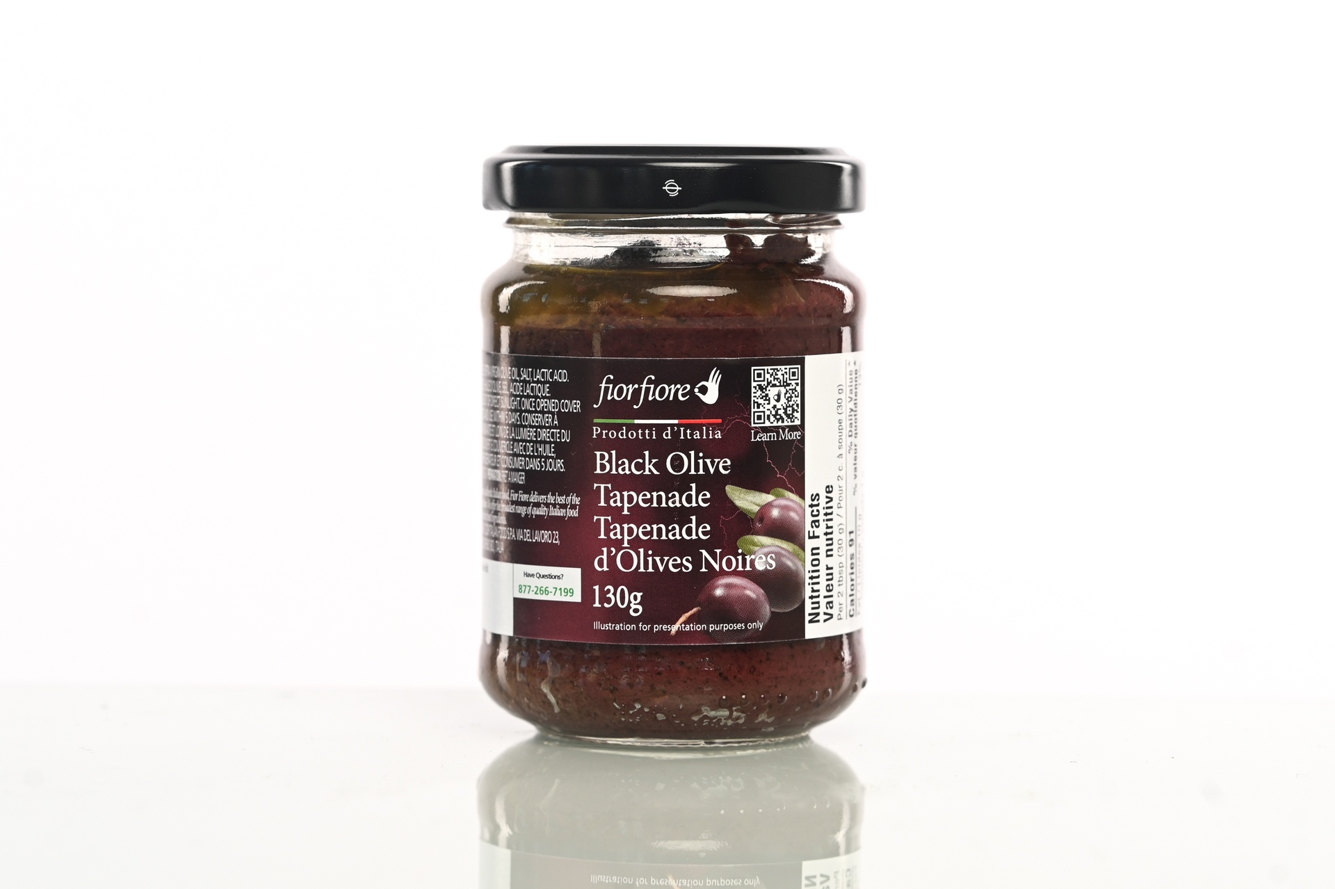 Fiorfiore Black Olive Tapenade 130 g (4.5 OZ)