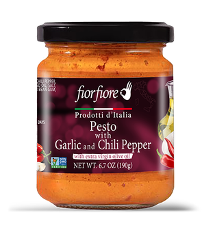 Fiorfiore Pesto with Garlic and Chili Pepper 6.7 oz