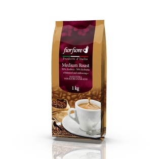 Fiorfiore Coffee Beans Medium Roast, 2.2 lbs (1kg)